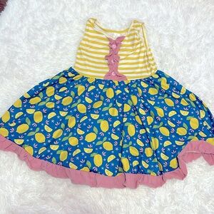 Boutique Girl’s Lemon Twirl Dress (Size 5T)